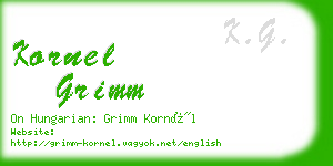 kornel grimm business card